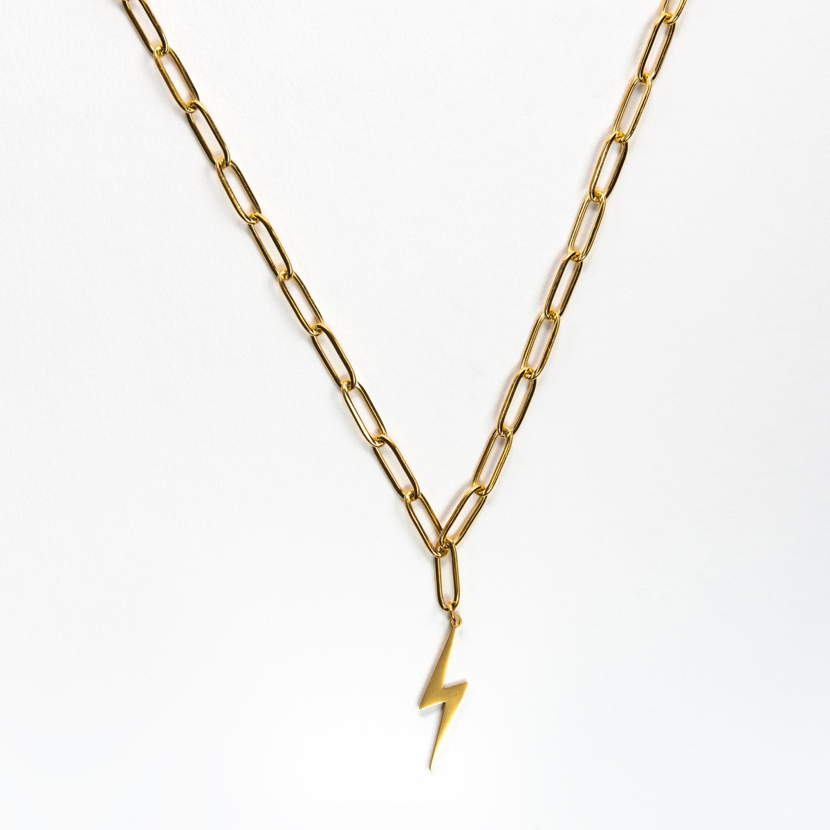 Gold Plated Lightning Bolt Gold Chain Golden Lightning Bolt