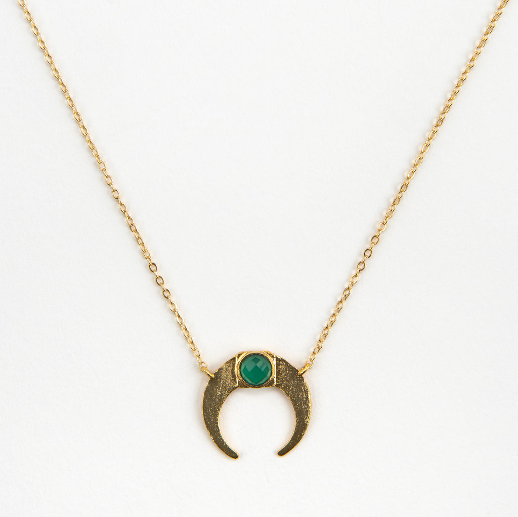 Carrie Gold Plated Horn Necklace