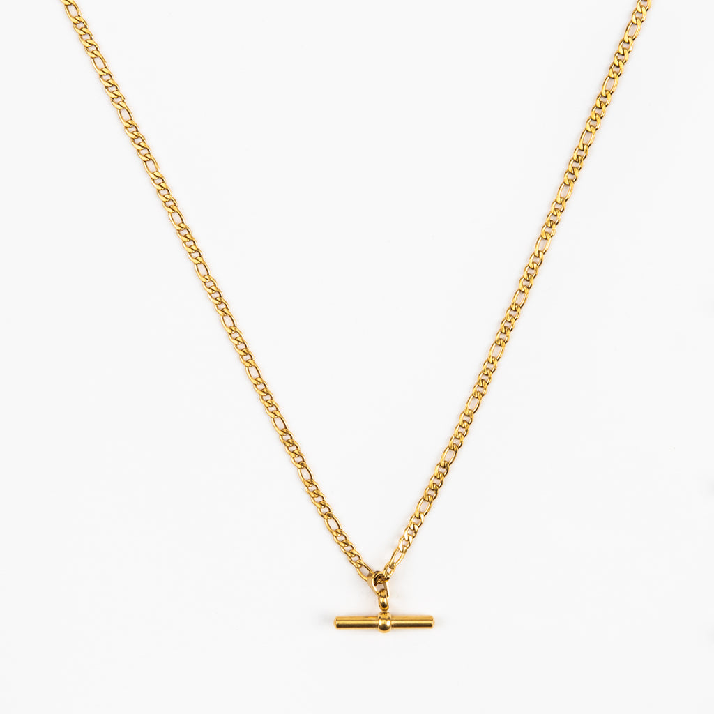 Lily Gold Plated T Bar Necklace 