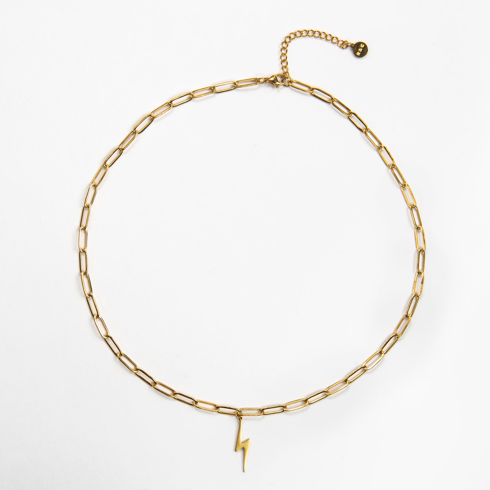 Gold Plated Lightning Bolt Necklace – Raf and Grace