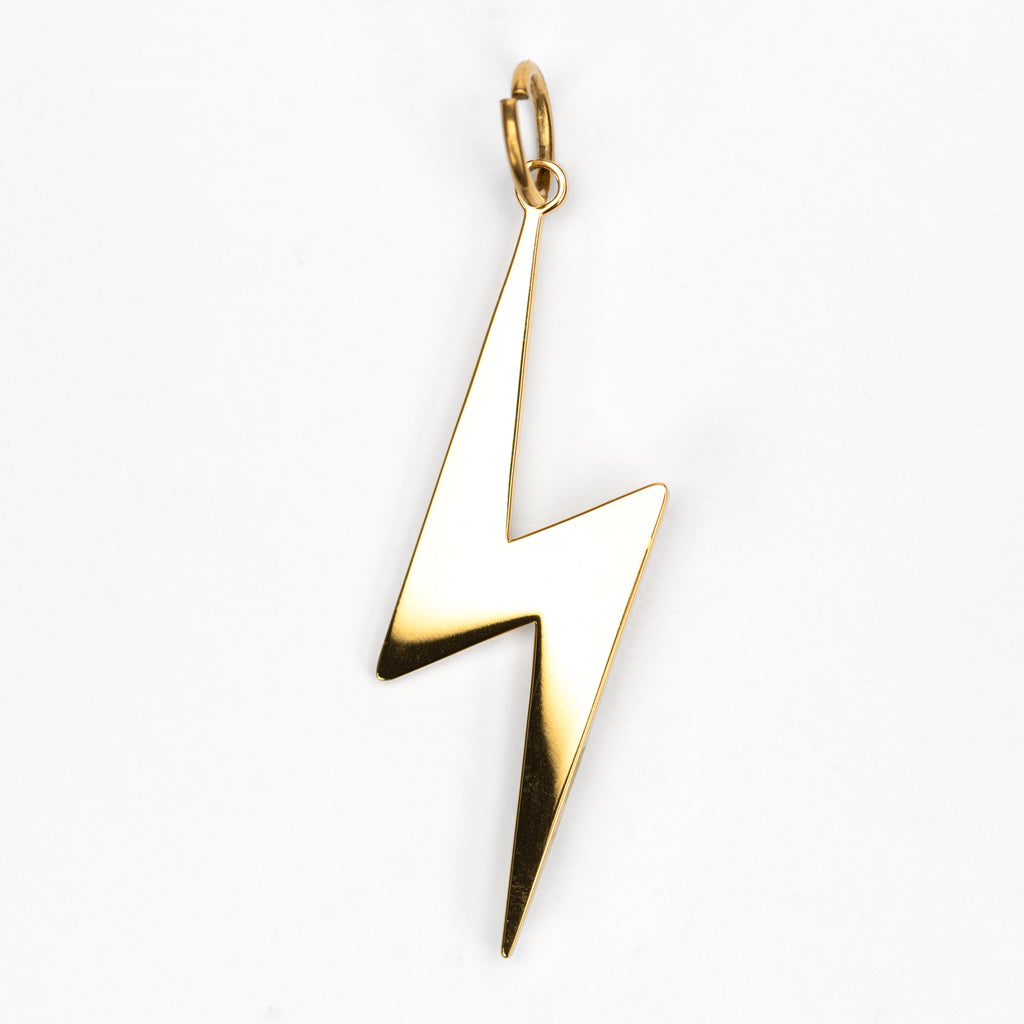 Gold Plated Lightning Bolt Charm