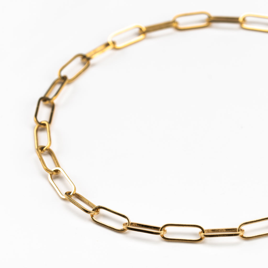 Gold Plated Medium Link Necklace