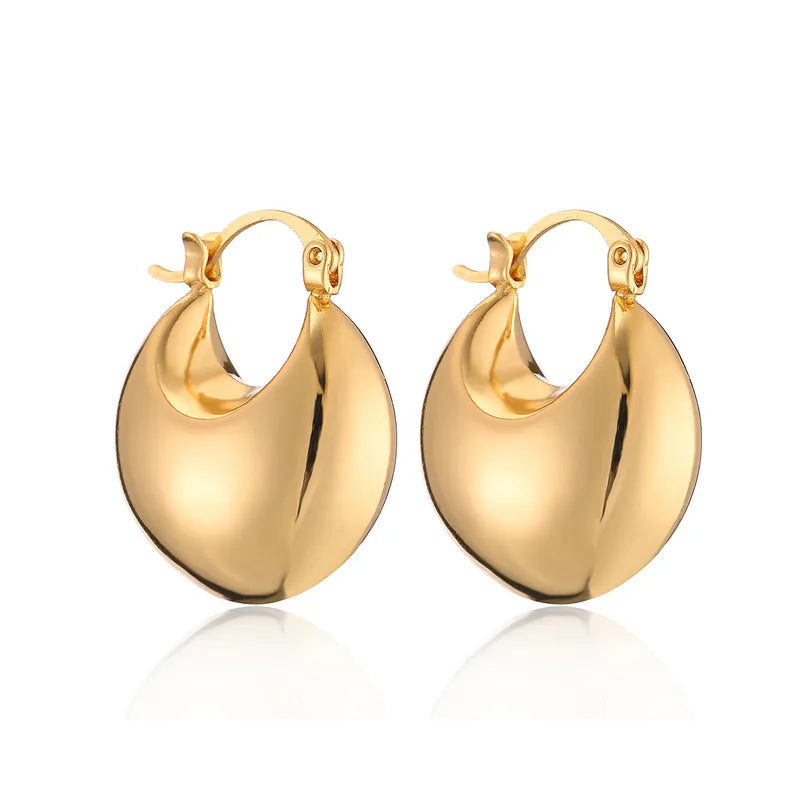 Luna Gold Plated Hoop Earrings