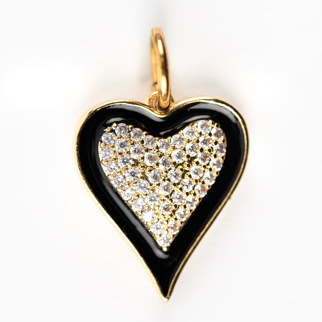 Debbie Black Heart Charm