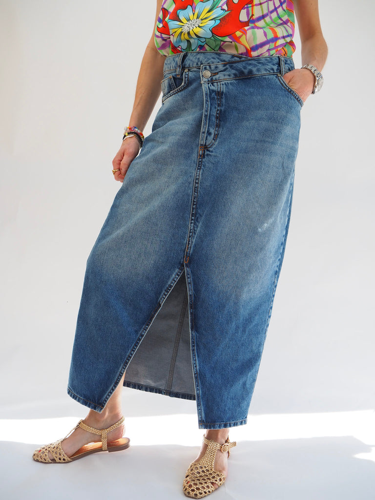 Preloved My Essential Wardrobe Denim Skirt Size UK12