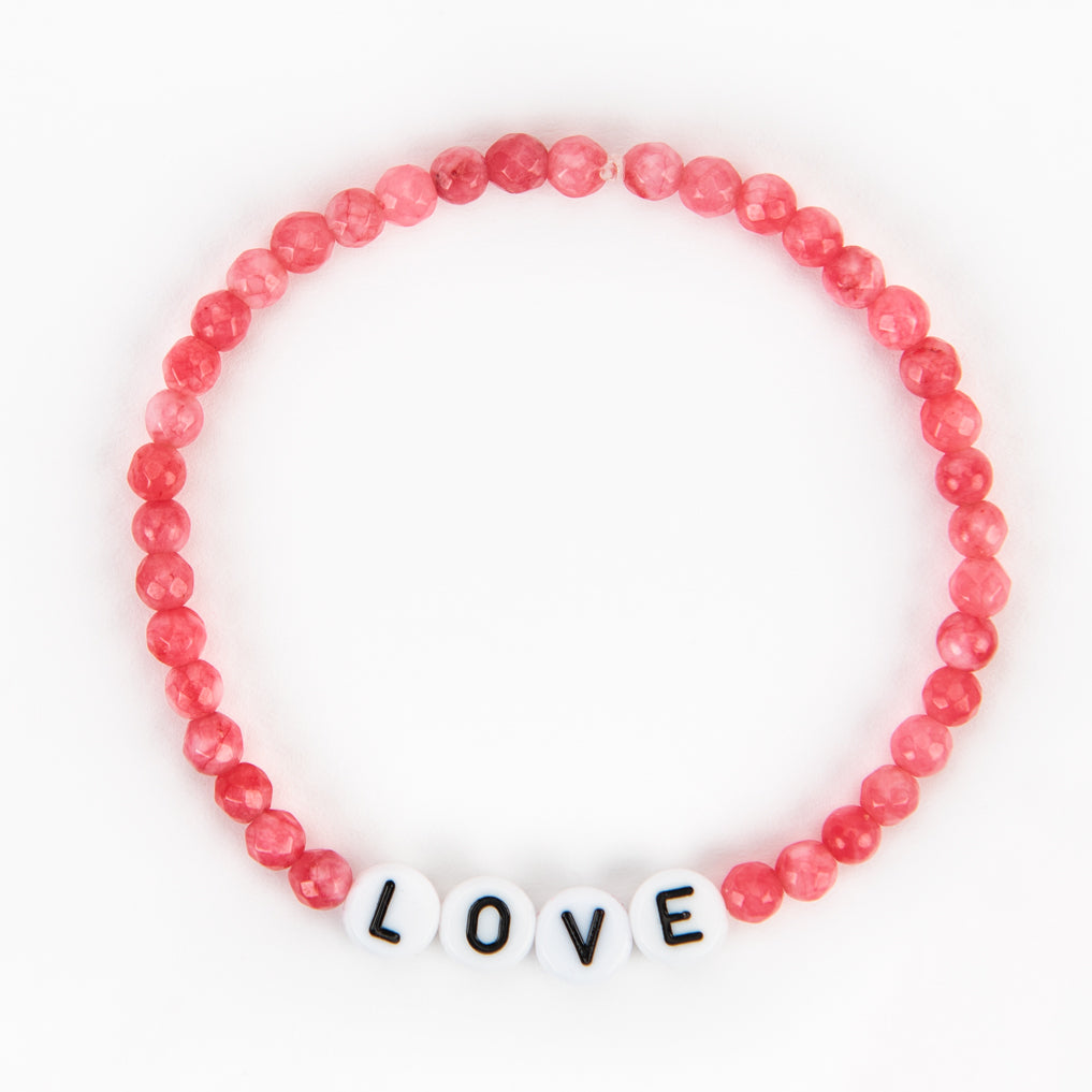 Peachy + Wild Chalcedony LOVE Bracelet