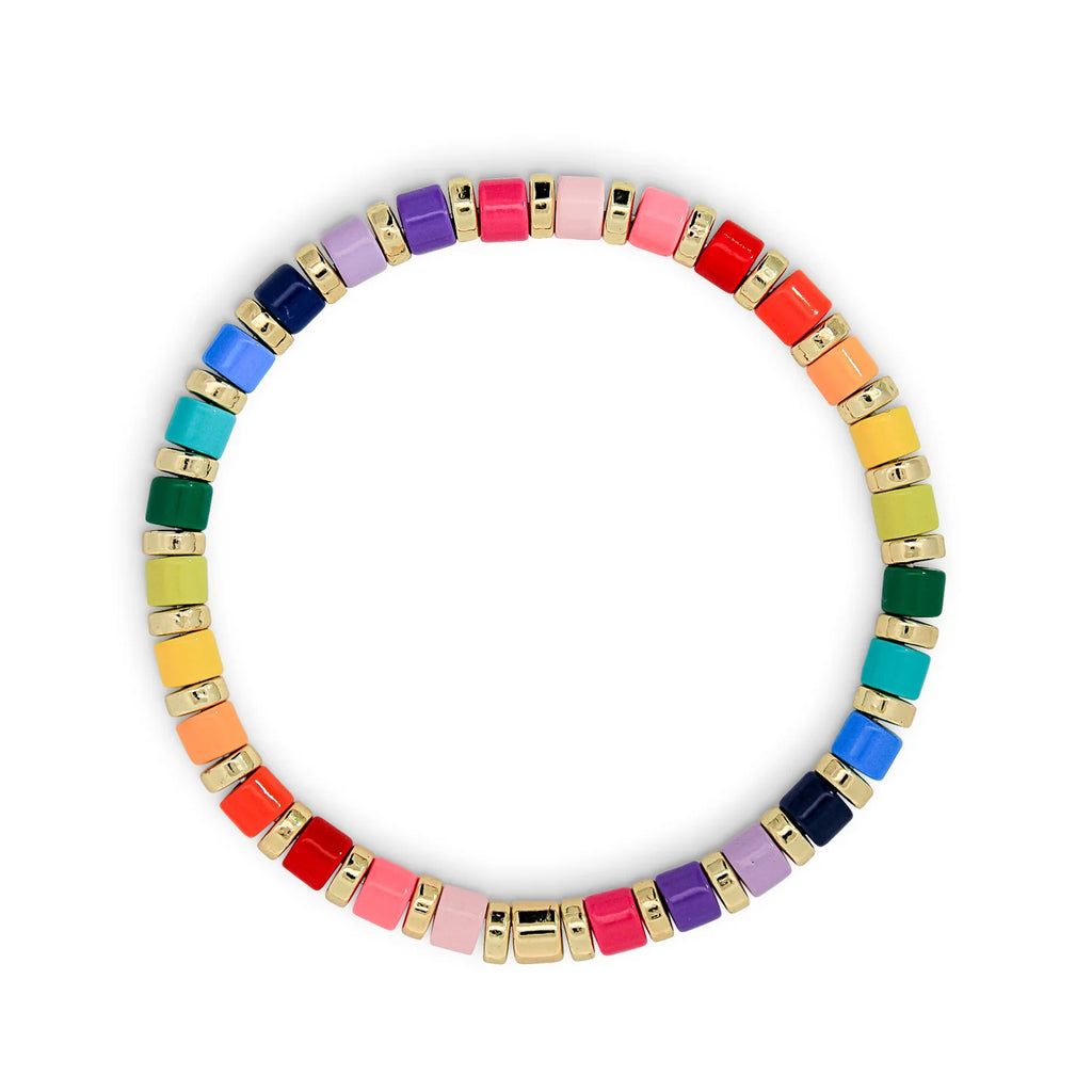 XUXA Multicoloured Rainbow Metal Beaded Bracelet