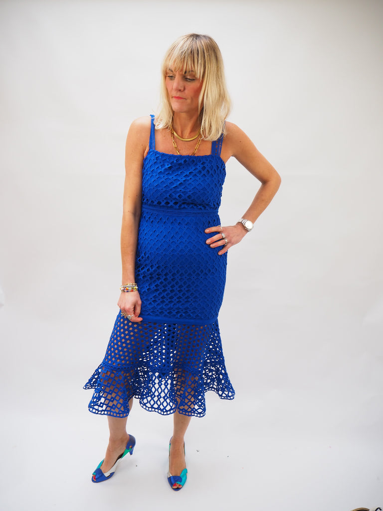 Preloved Forever Unique Blue Dress Size UK10