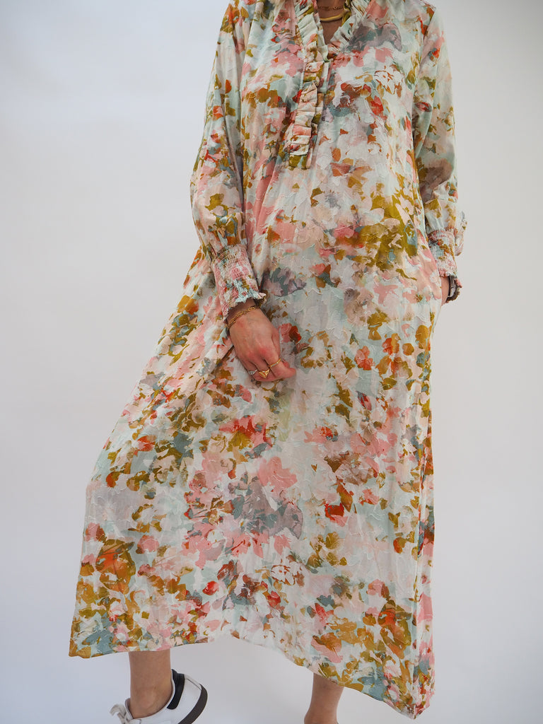Preloved Gustav Printed Floral Midi Dress Size UK10
