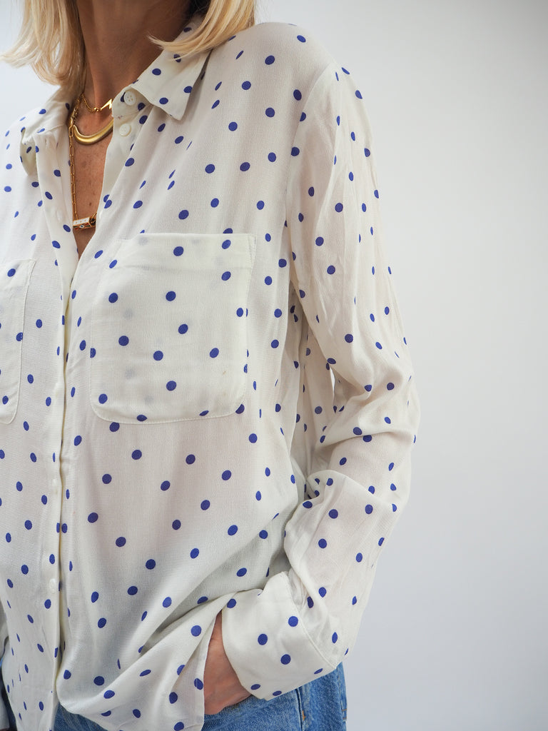 Preloved Samsoe Samsoe Polka Dot Shirt Size Medium