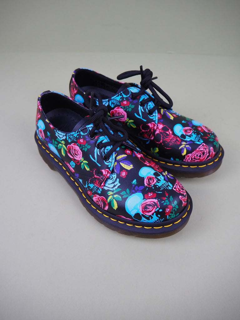 Preloved Floral Dr Marten Shoes Size UK3