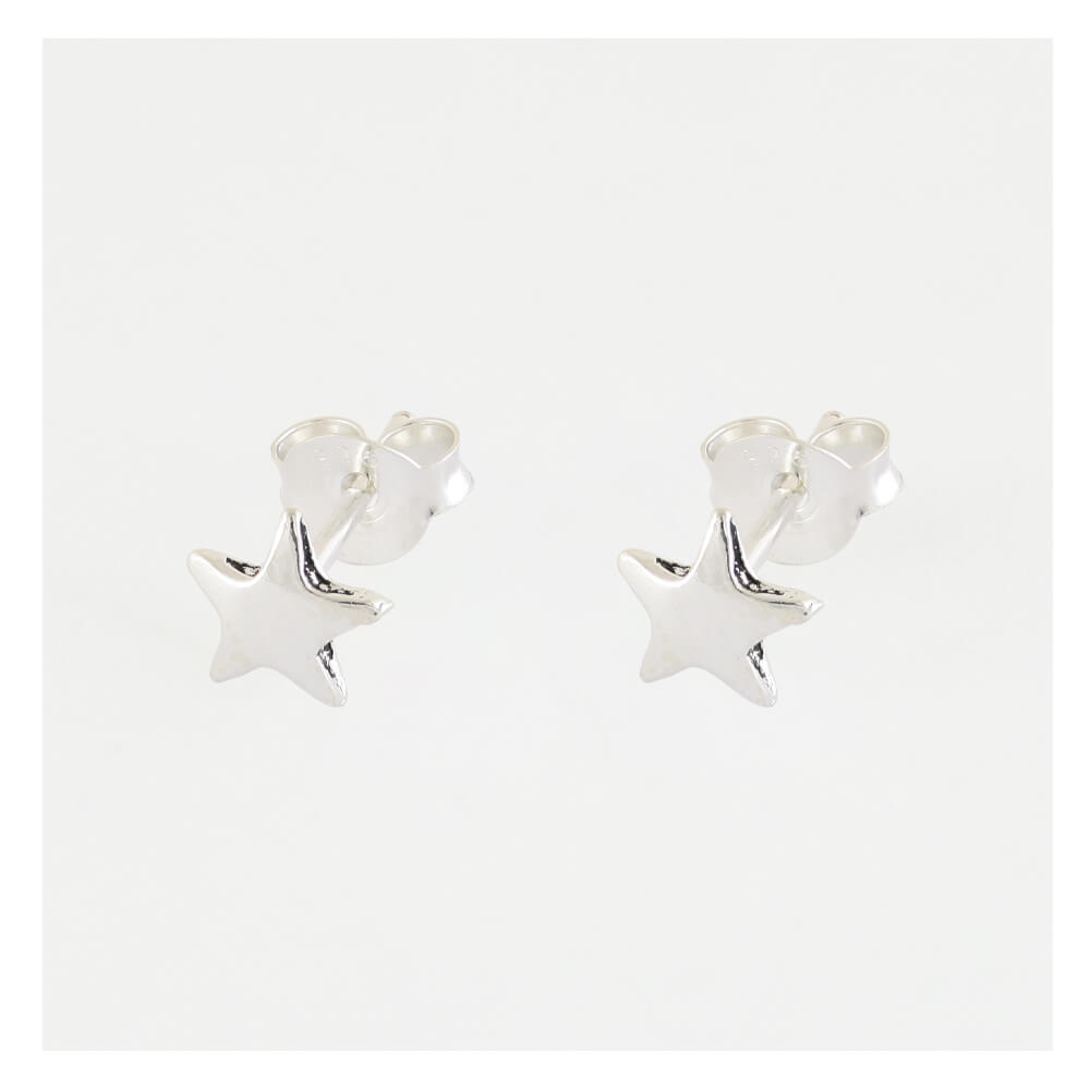 Sterling Silver Star Stud Earrings