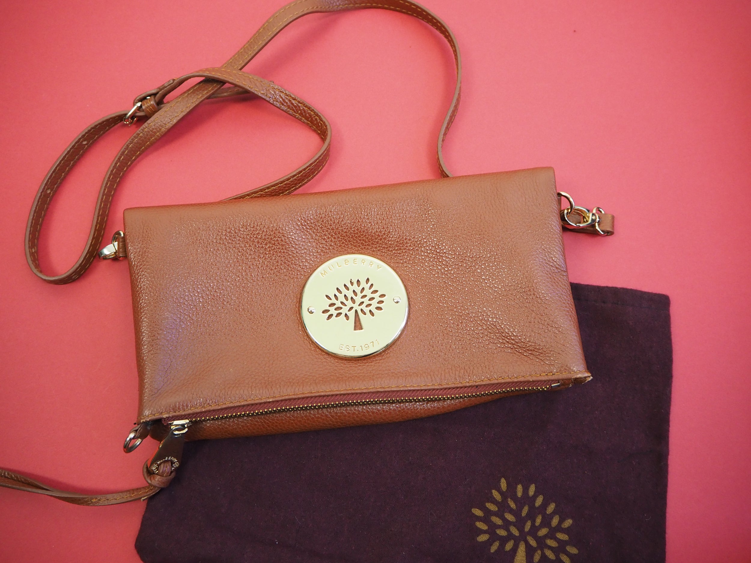 mulberry fold over bag